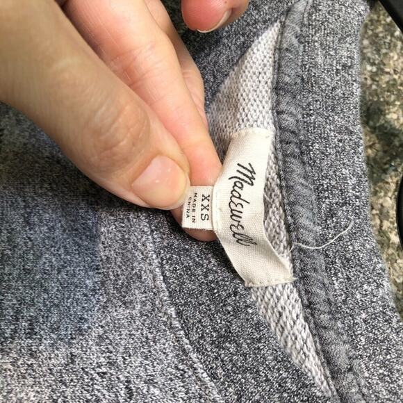 Madewell Pullover Big Sky Montana Postcard Crop Sweatshirt Crew Grey xxs - Picture 5 of 7